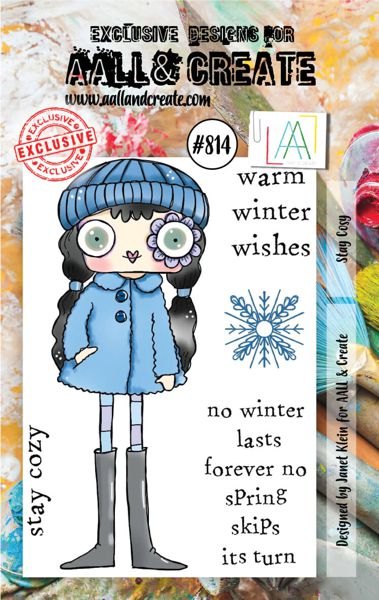 Aall & Create Aall & Create - A7 Stamp #814 - Stay Cosy