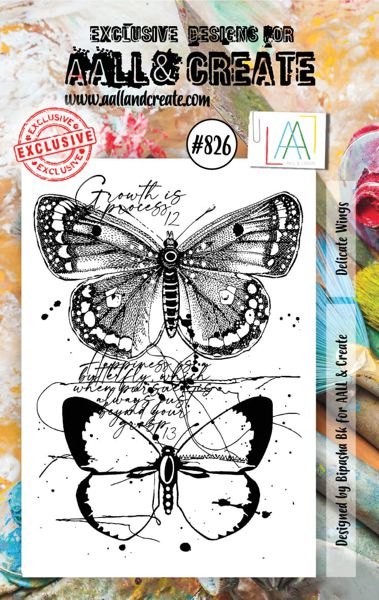 Aall & Create Aall & Create - A7 Stamp #826 - Delicate Wings