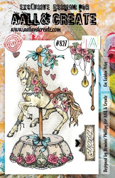 Aall & Create Aall & Create - A5 Stamp #827 - On Golden Poles