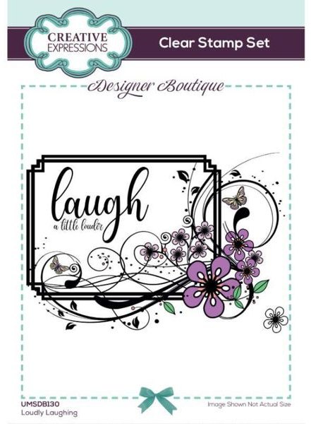 Creative Expressions Creative Expressions Designer Boutique Loudly Laughing 6 in x 4 in Clear Stamp Set