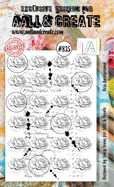 Aall & Create Aall & Create - A6 Stamp #835 - Rose Background