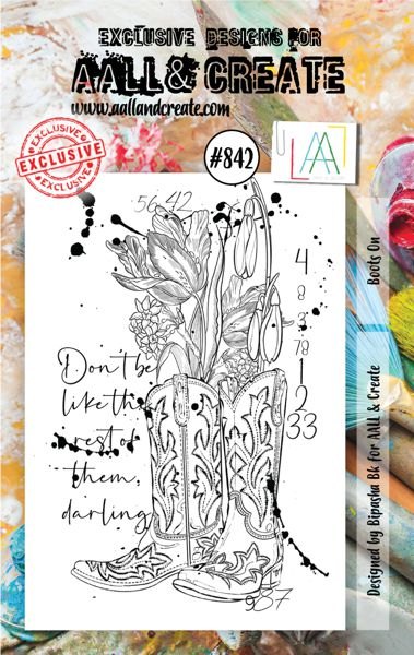 Aall & Create Aall & Create - A7 Stamp #842 - Boots On