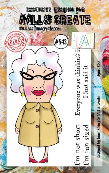 Aall & Create Aall & Create - A7 Stamp #843 - Agnes Rose