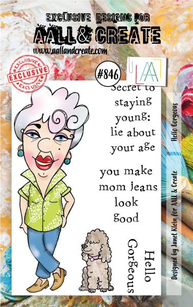 Aall & Create Aall & Create - A7 Stamp #846 - Hello Gorgeous