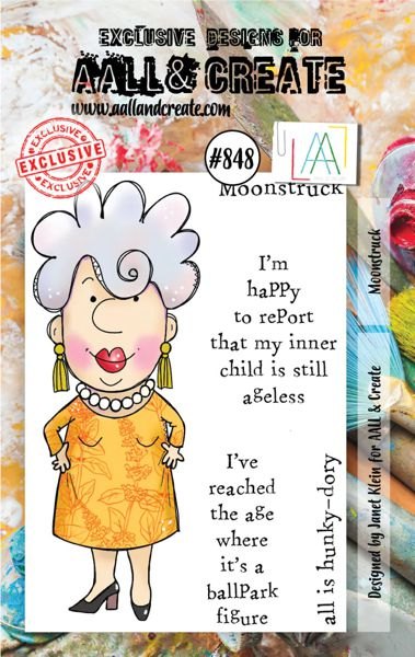 Aall & Create Aall & Create - A7 Stamp #848 - Moonstruck