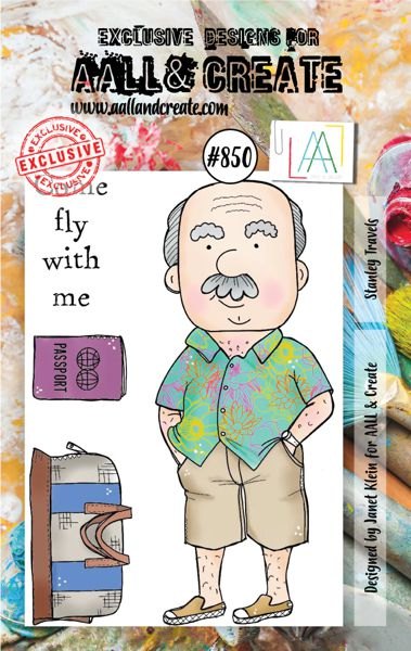 Aall & Create Aall & Create - A7 Stamp #850 - Stanley Travels