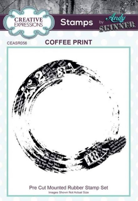 Creative Expressions Creative Expressions Andy Skinner Coffee Print 2.9 in x 2.9 in Rubber Stamp