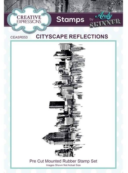 Creative Expressions Creative Expressions Andy Skinner Cityscape Reflections 4.9 in x 1.9 in Rubber Stamp