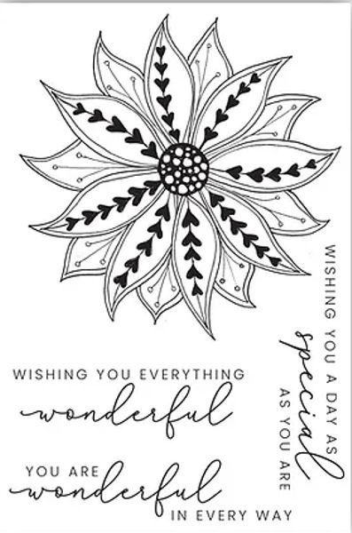 Julie Hickey Designs - Heartfelt Sunflower A6 Stamp Set JH1067