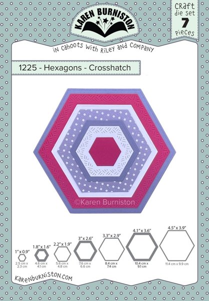 Karen Burniston Karen Burniston Die Set - Hexagons - Crosshatch 1225