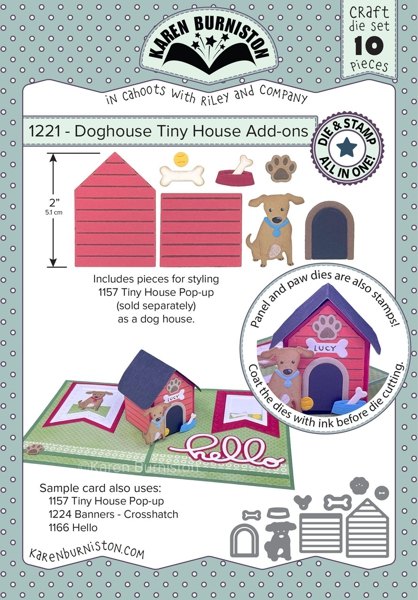 Karen Burniston Karen Burniston Die Set - Doghouse Tiny House Addons 1221