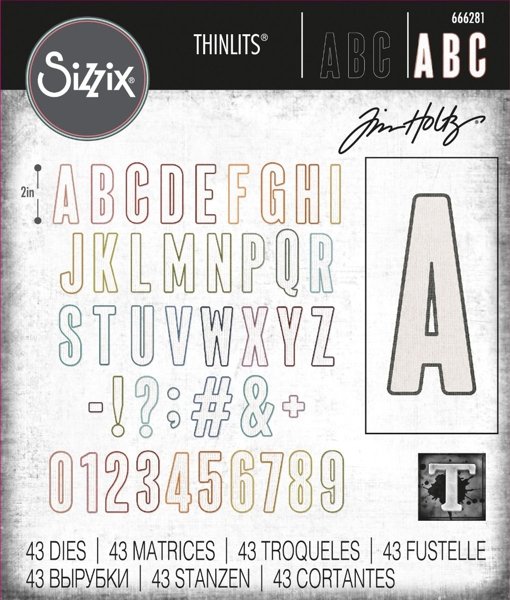 Sizzix Sizzix Alphanumeric Bulletin Die by Tim Holtz 666281
