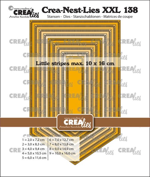 Crealies Crealies Nest-Lies XXL Dies No. 138 - Banner With Little Stripes