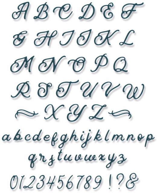 Sizzix Sizzix Thinlits Die - Scripted Alphabet 666127