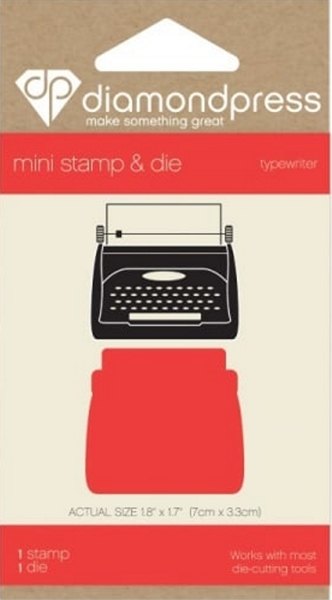 Diamond Press Mini Stamp and Die Set - Typewriter