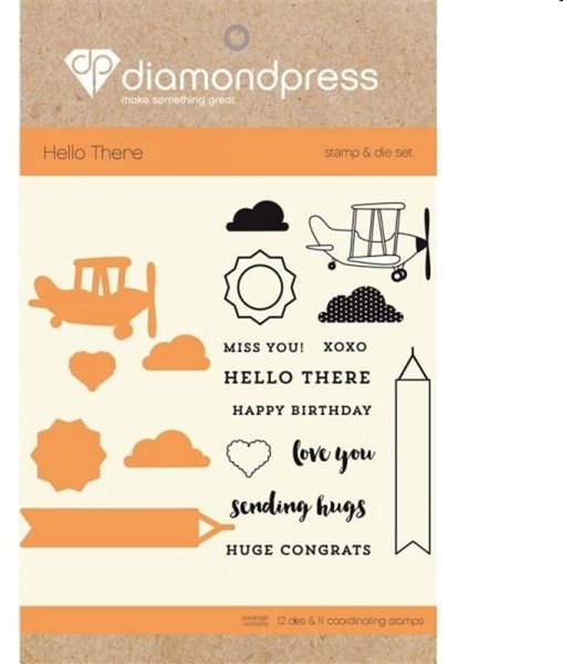 Diamond Press Stamp and Die Set - Hello There
