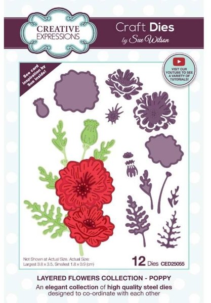 Creative Expressions Creative Expressions Sue Wilson Layered Flowers Collection Poppy Craft Die
