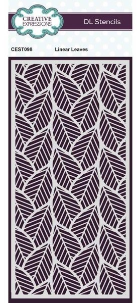 Creative Expressions Creative Expressions Linear Leaves DL Stencil 4 in x 8 in (10.0 x 20.3 cm)