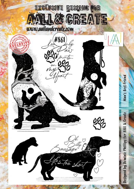 Aall & Create Aall & Create A4 STAMPS #861 - MAN'S BEST FRIEND