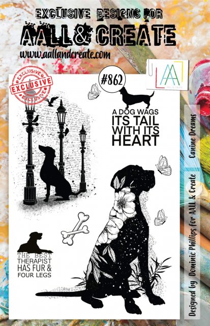 Aall & Create Aall & Create A5 STAMPS #862 - CANINE DREAMS