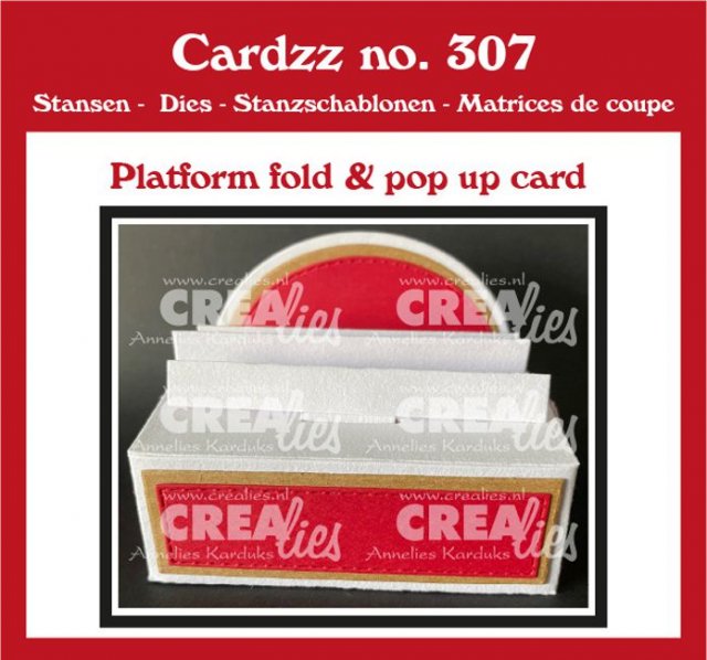 Crealies Crealies Cardzz Dies No. 307, Platform Fold & Pop Up Card CLCZ307