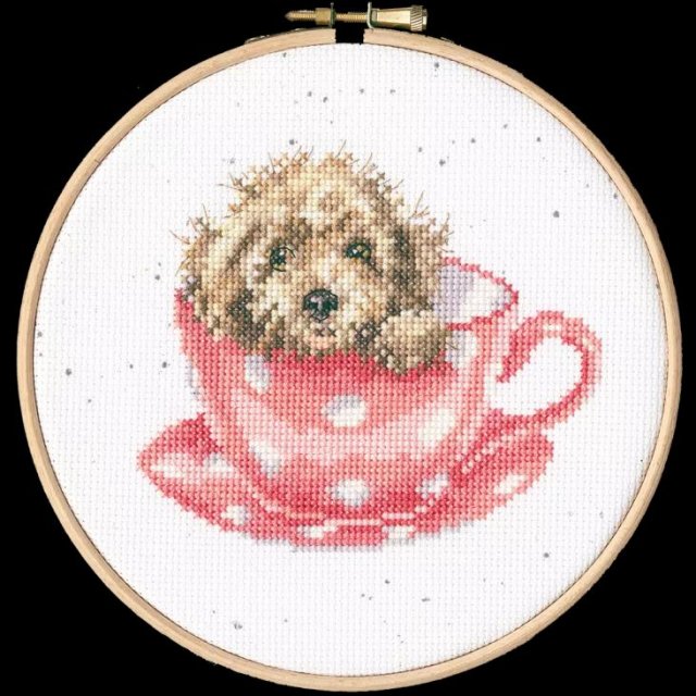 Bothy Threads Bothy Threads Teacup Pup Counted Cross Stitch Kit By HANNAH DALE XHD119