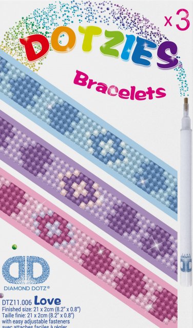 Diamond Dotz Dotzies: Bracelet Kit: Love DTZ11.006 - £4 off any 3