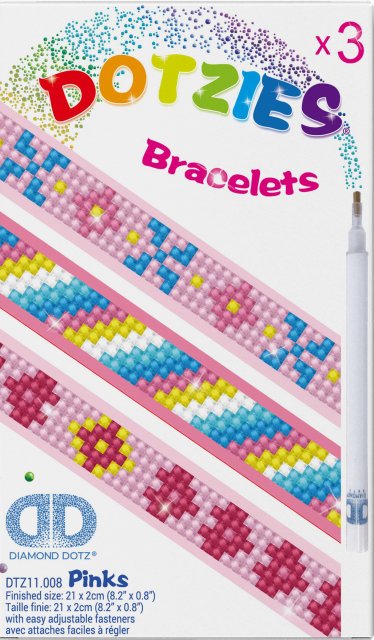 Diamond Dotz Dotzies: Bracelet Kit: Pinks DTZ11.008 - £4 off any 3