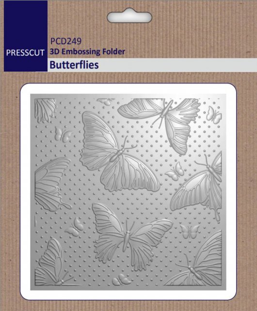 Crafts Too Presscut 3D Embossing Folder - Butterflies PCD249