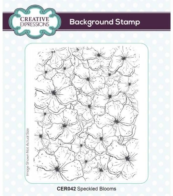 Creative Expressions Creative Expressions Speckled Blooms 5 3/4 in x 4 I/2 in Pre-Cut Rubber Stamp
