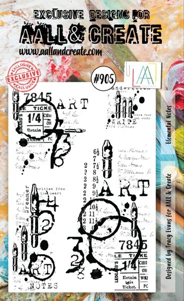 Aall & Create Aall & Create A6 Stamp #905 - Elemental Notes