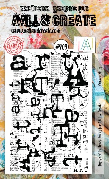 Aall & Create Aall & Create A6 Stamp #909 - Garden Notes