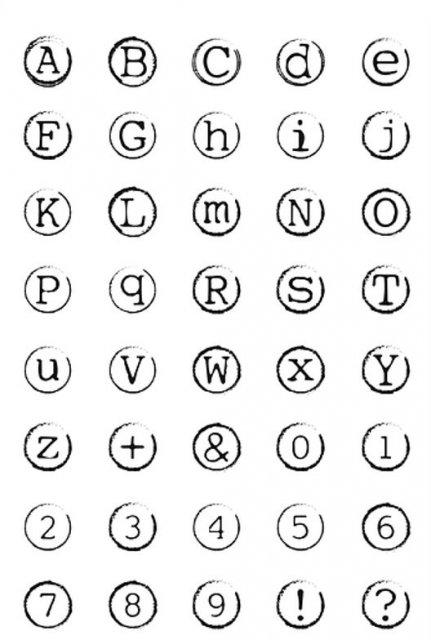Julie Hickey Julie Hickey Designs Circle Alphabet Medley Stamp Set DS-HE-1040