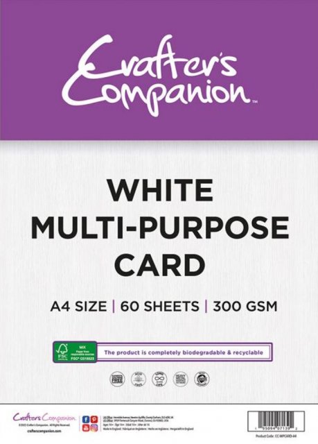 Crafter's Companion Crafters Companion - White Multi-Purpose Card-A4 (60 pack)