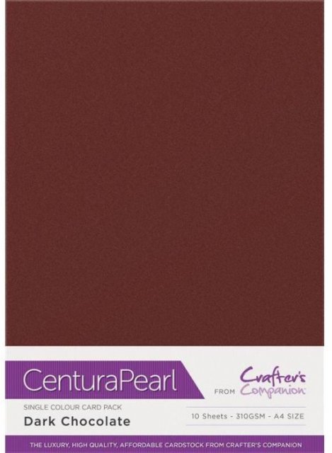 Crafter's Companion Crafters Companion Centura Pearl Single Colour A4 10 Sheet Pack - Dark Chocolate