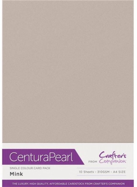 Crafter's Companion Crafters Companion Centura Pearl Single Colour A4 10 Sheet Pack - Mink