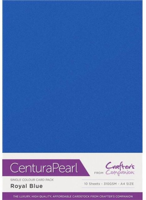 Crafter's Companion Crafters Companion Centura Pearl Single Colour A4 10 Sheet Pack - Royal Blue