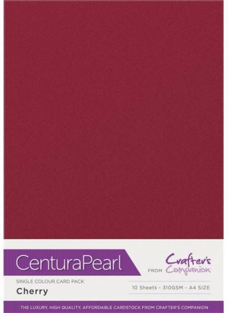 Crafter's Companion Crafters Companion Centura Pearl Single Colour A4 10 Sheet Pack - Cherry