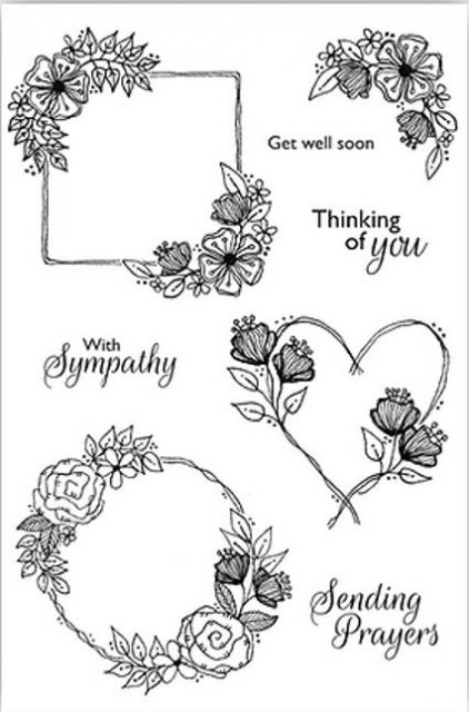 Julie Hickey Julie Hickey Designs - Fancy Framed Florals A6 Stamp Set