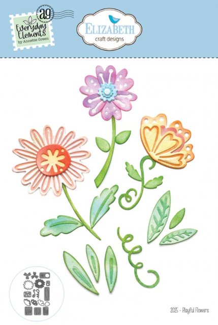 Derwentwater Designs Elizabeth Craft Designs - Playful Flowers 2025