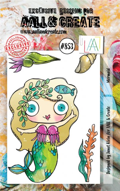 Aall & Create Aall & Create A7 Clear Stamp - Mermaid #853
