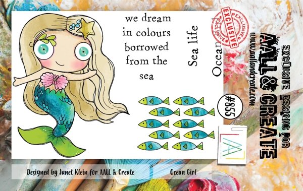 Aall & Create Aall & Create A7 Clear Stamp - Ocean Girl #855