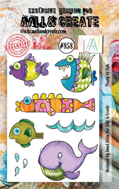 Aall & Create Aall & Create A7 Clear Stamp - Plenty Of Fish #858