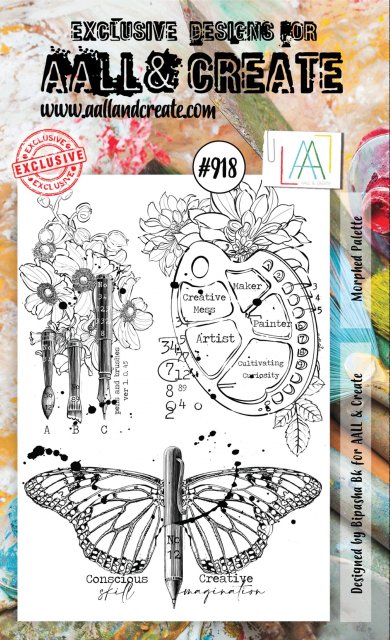 Aall & Create Aall & Create A6 Clear Stamp - Morphed Palette #918