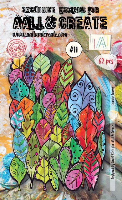 Aall & Create Aall & Create Ephemera Die - Cuts - Doodle Leaves Colour #11