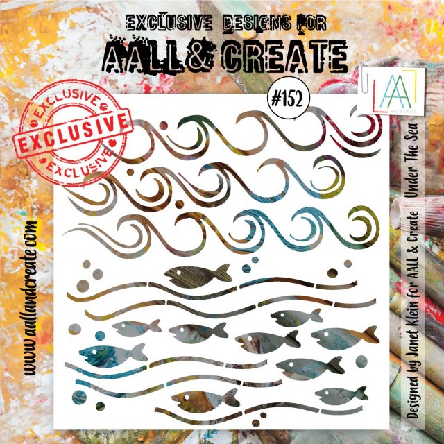 Aall & Create Aall & Create 6x6 Stencil - Under The Sea #152