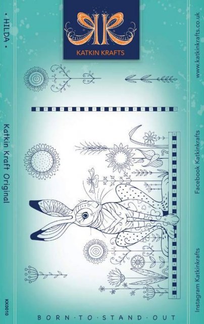 Creative Expressions Katkin Krafts Hilda 6 in x 8 in Clear Stamp Set