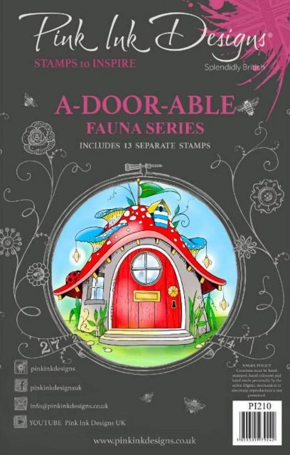 Pink Ink Pink Ink Designs A-Door-Able 6 in x 8 in Clear Stamp Set