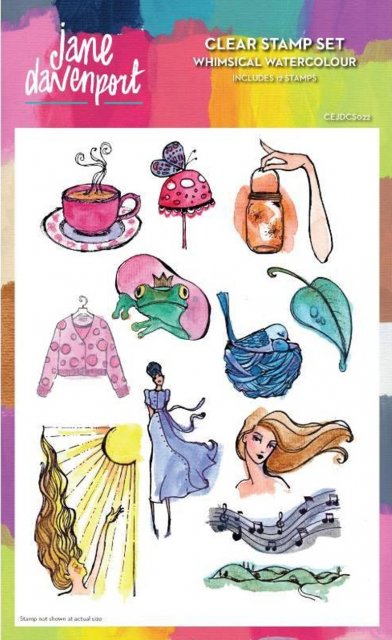 Creative Expressions Creative Expressions Jane Davenport Whimsical Watercolour 6 in x 8 in Clear Stamp Set