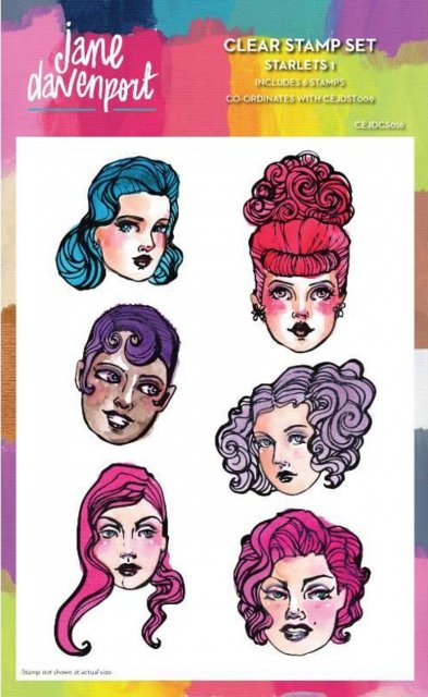Creative Expressions Creative Expressions Jane Davenport Starlets 1 6 in x 8 in Clear Stamp Set